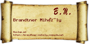 Brandtner Mihály névjegykártya