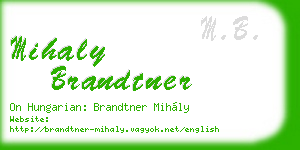 mihaly brandtner business card