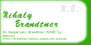 mihaly brandtner business card